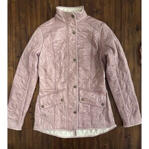 NWT Women's Barbour Calvary Polarquilt Pink Mauve Size 4